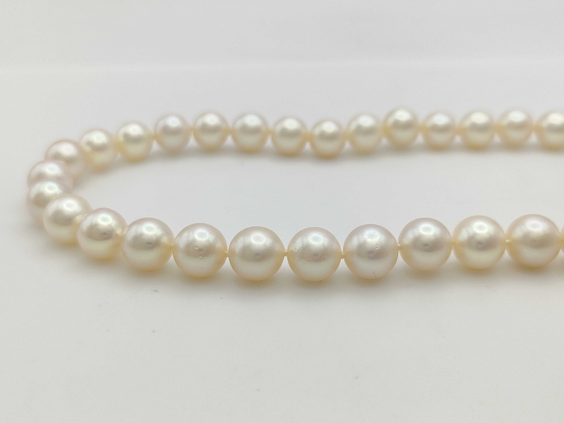 TASAKI Pearl Necklace, 7.9-8.3mm Diameter, Sterling Silver, 70.9g 
