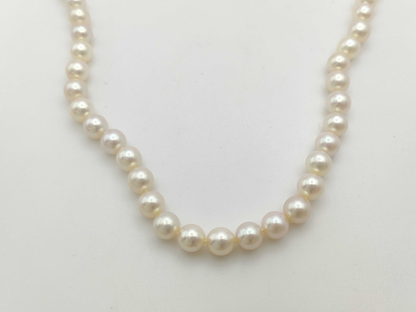TASAKI Pearl Necklace, 7.9-8.3mm Diameter, Sterling Silver, 70.9g 