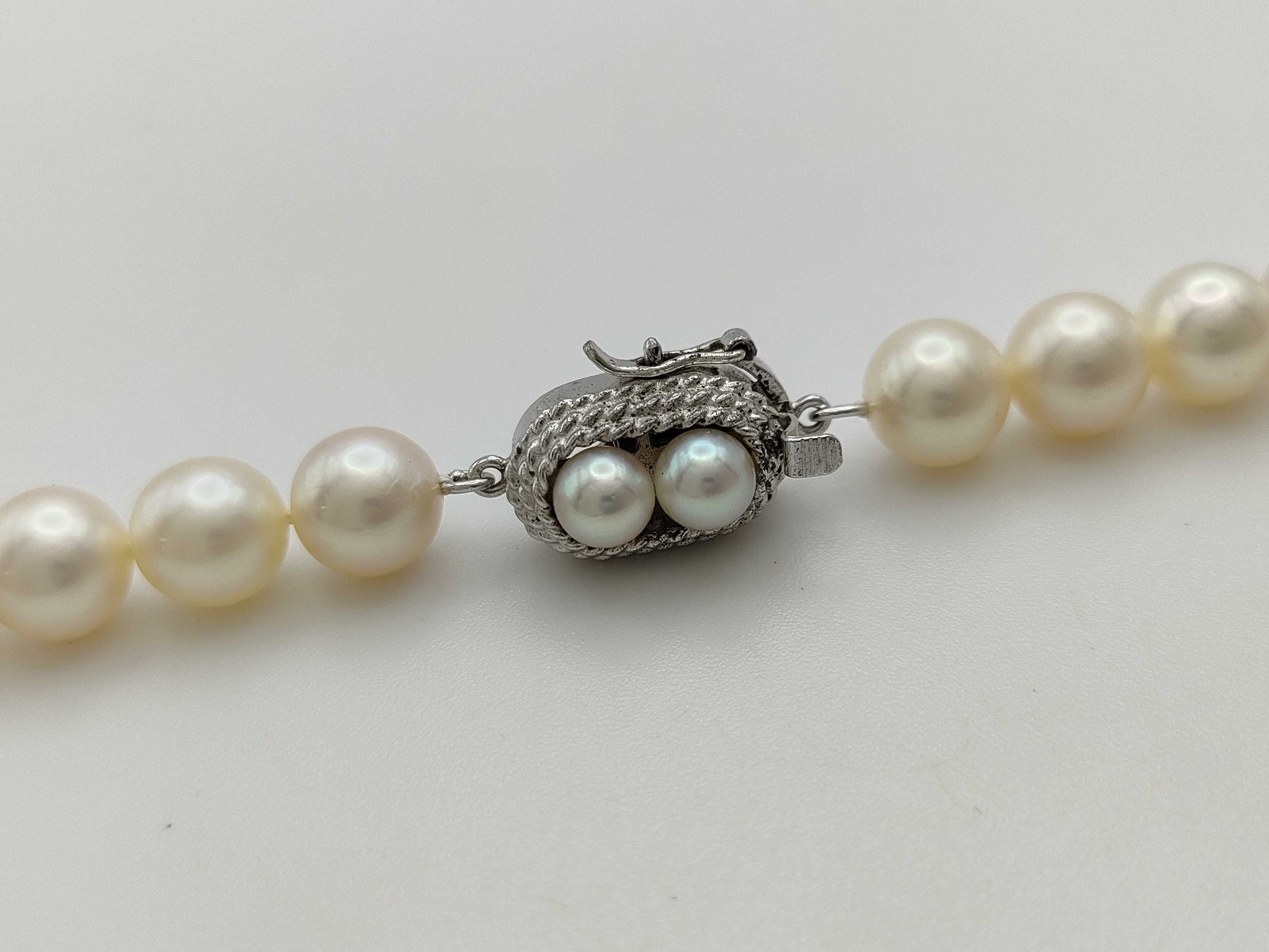 TASAKI Pearl Necklace, 7.9-8.3mm Diameter, Sterling Silver, 70.9g 