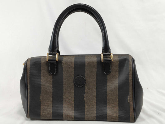 FENDI Pecan Print PVC Handbag 119259022078 Black/Khaki