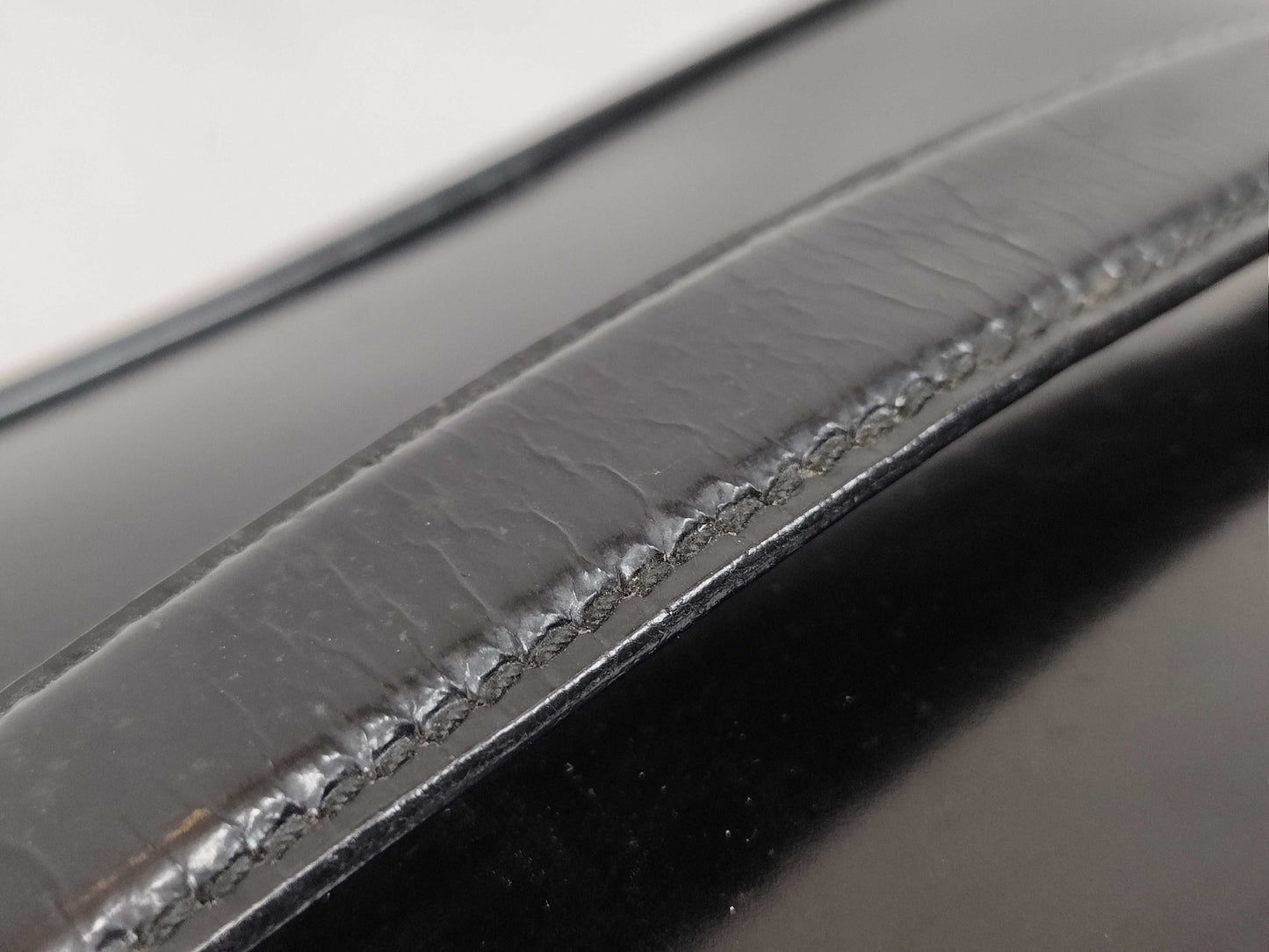 GUCCI Bamboo Leather Vanity Bag 032, 1705, 0150 Black