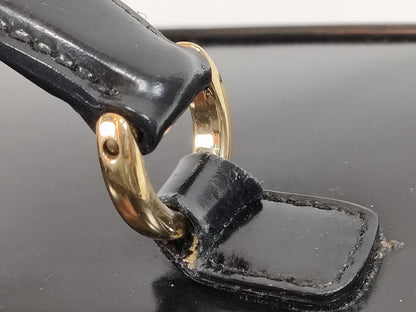 GUCCI Bamboo Leather Vanity Bag 032, 1705, 0150 Black