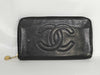 CHANEL Caviar Skin Long Wallet with Coco Mark, 3889353, Black