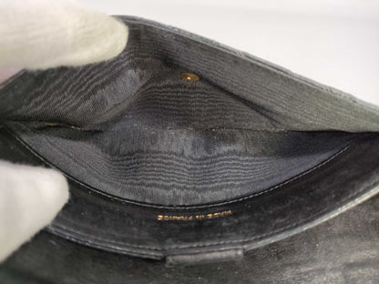 CHANEL Bicolore Lambskin Bi-fold Long Wallet in Black