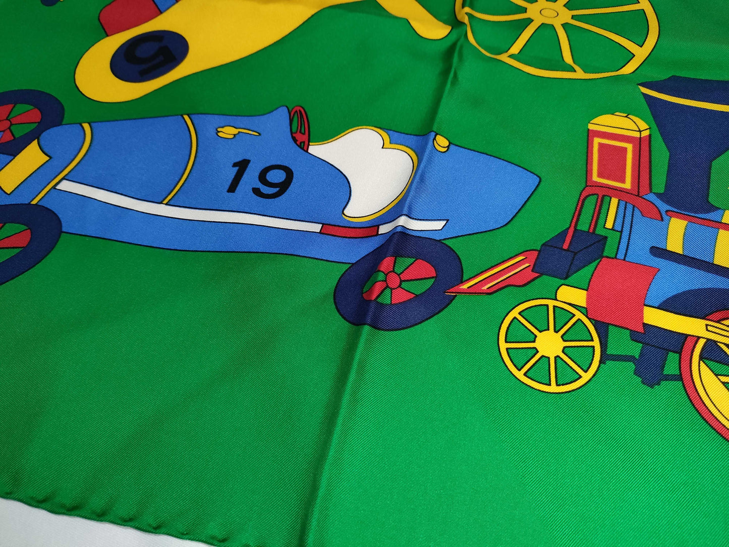 CHANEL Toys No. 5 Silk Scarf Green Scarf