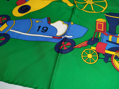 CHANEL Toys No. 5 Silk Scarf Green Scarf