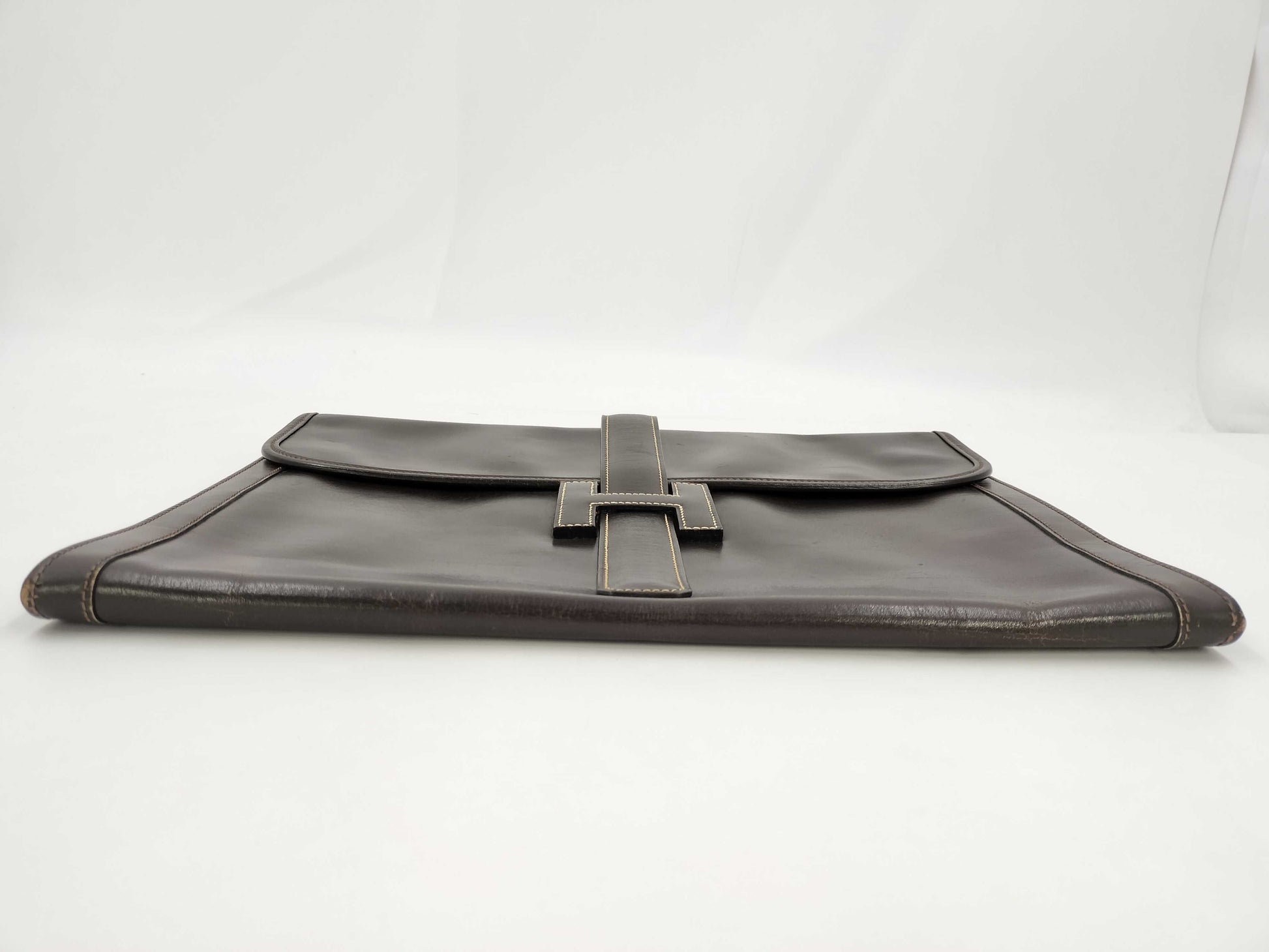 HERMES Jige Brown Second Bag Clutch Bag