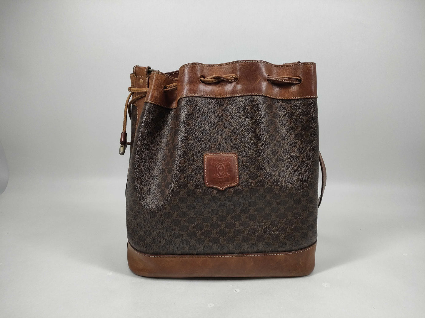 CELINE Macadam Drawstring Shoulder Bag