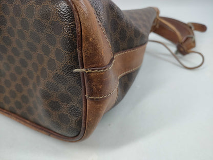 CELINE Macadam Drawstring Shoulder Bag