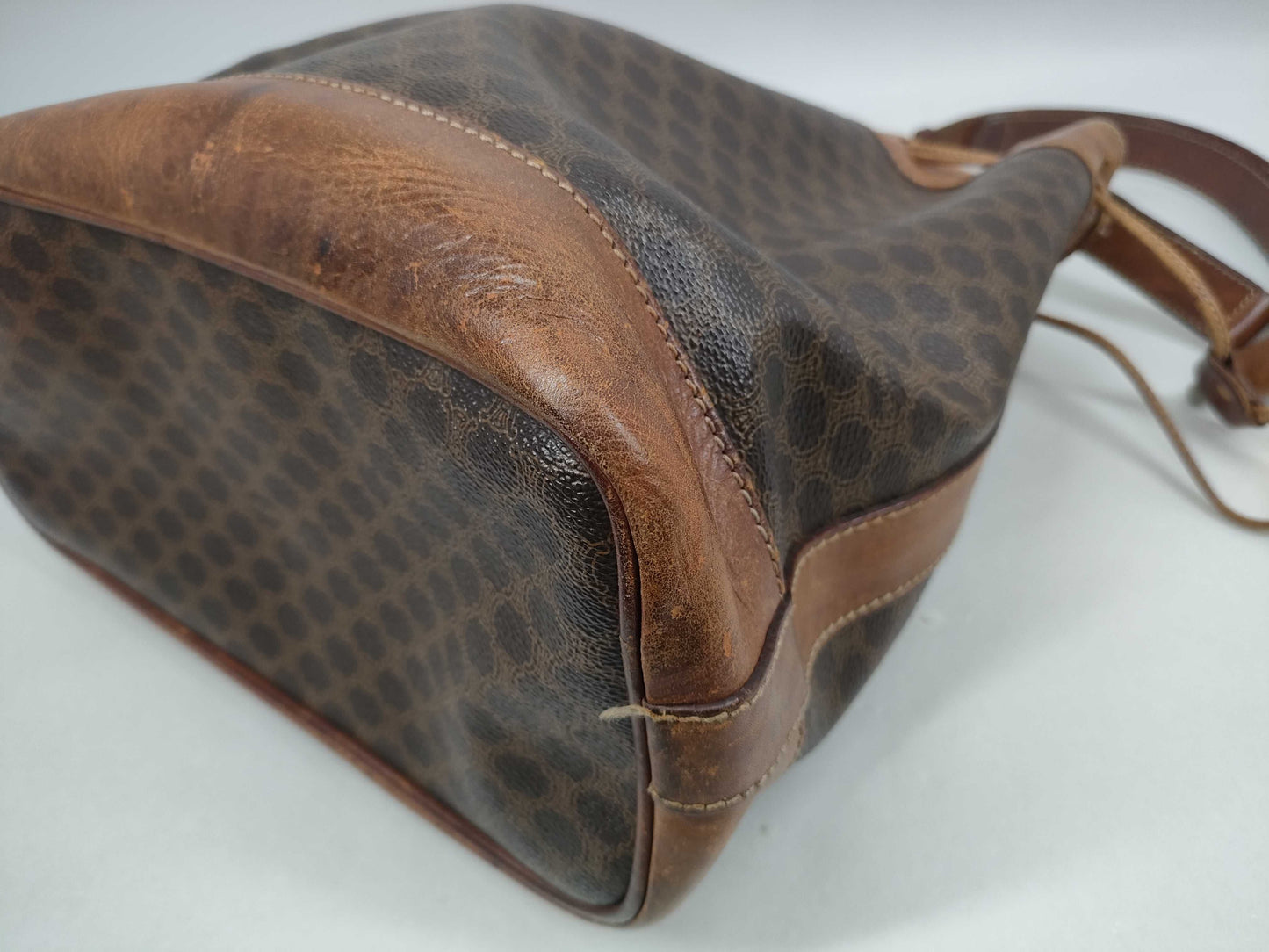 CELINE Macadam Drawstring Shoulder Bag