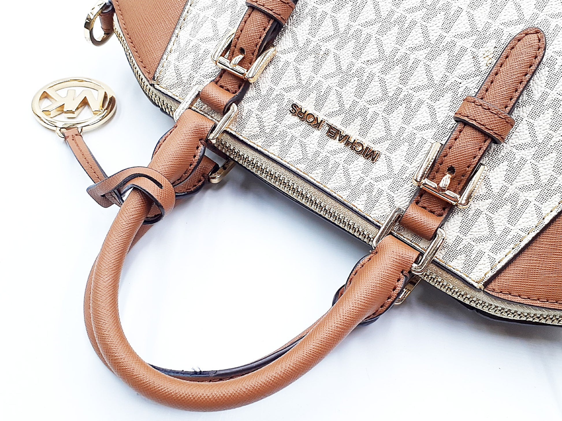 Michael Kors 3-Piece Logo Leather Handbag Set with Gold Hardware