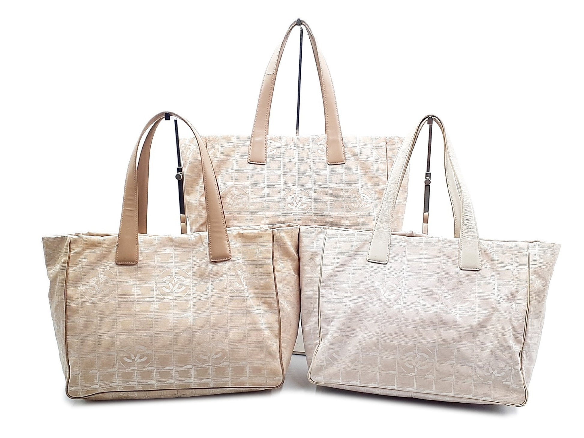 CHANEL New Travel Line New Travel Line 3-Piece Tote Bag Set with Stickers