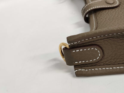 HERMES Evelyne 16 TPM Etoupe Gold Hardware K Stamped Shoulder Bag