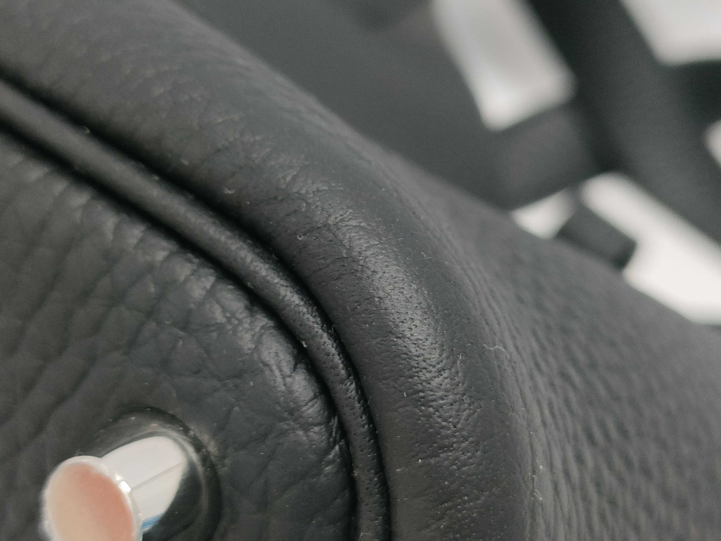 HERMES Picotin Lock 18 PM Taurillon Clemence Leather Handbag in Black with Silver Hardware and K Stamp