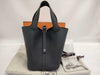 HERMES Picotin Lock 18 PM Taurillon Clemence Leather Handbag in Black with Silver Hardware and K Stamp