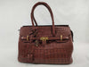 High-class JRA Crocodile Birkin-type Brown Handbag