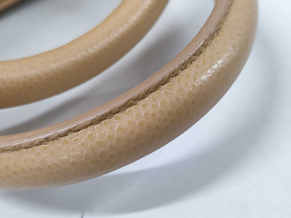 CHANEL Mini Boston Bag A20996 Leather Women's Handbag, Size 8, Caviar Skin, Bowling Pattern, Beige