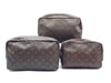 LOUIS VUITTON Monogram 3-Piece Set: Monogram True Toilet 28, True Toilet 23, and Second Bag