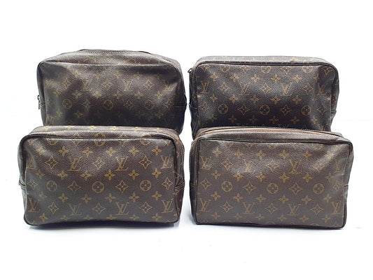 LOUIS VUITTON Monogram 4-Piece Set Monogram True Toilet 28 Second Bag
