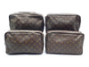 LOUIS VUITTON Monogram 4-Piece Set Monogram True Toilet 28 Second Bag
