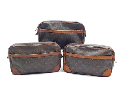 LOUIS VUITTON 3-Piece Set Monogram Compiègne 28 Second Bag