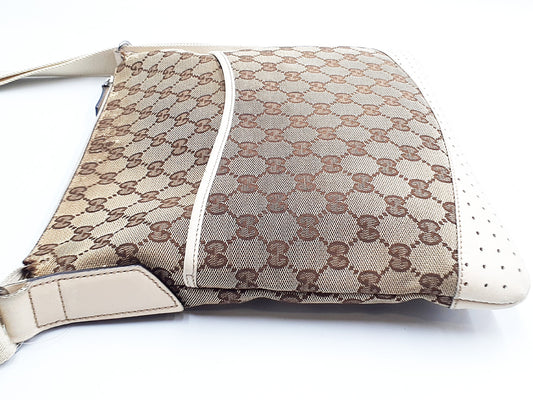 GUCCI 3-Piece Set GG Canvas Leather Tote Bag with Leather Shoulder Bag