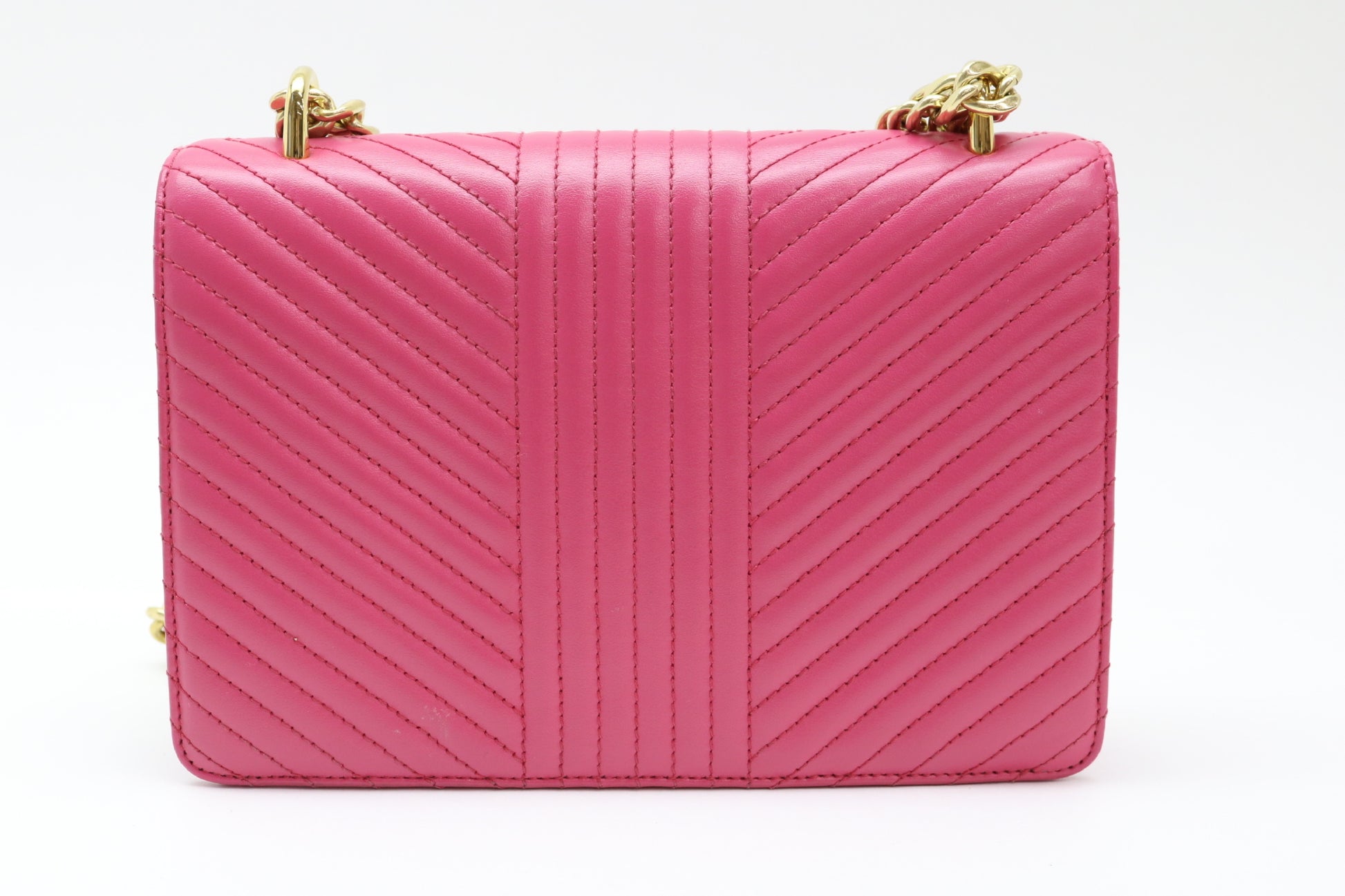 PRADA Quilted Leather Turnlock Chain Shoulder Bag