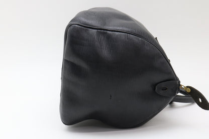 LOUIS VUITTON Epi Noir Speedy 30 Handbag
