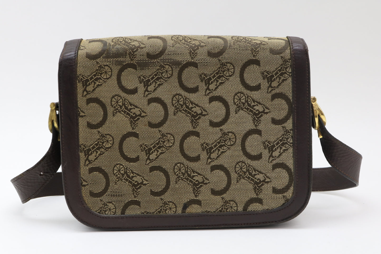 CELINE C Macadam Shoulder Bag