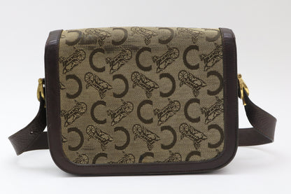 CELINE C Macadam Shoulder Bag