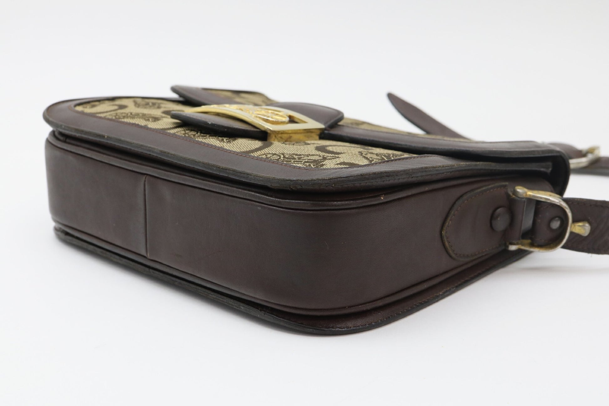 CELINE C Macadam Shoulder Bag