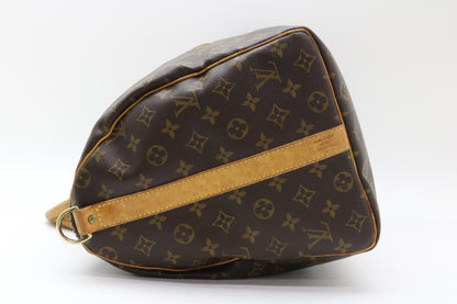 LOUIS VUITTON Monogram Keepall Bandouliere 55 Boston Bag