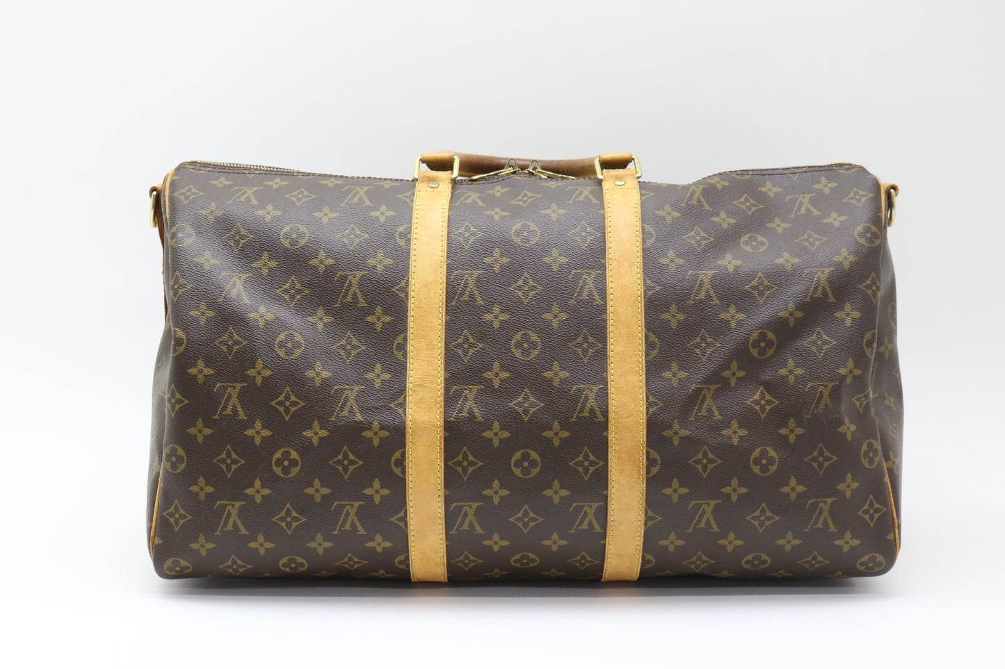 LOUIS VUITTON Monogram Keepall Bandouliere 55 Boston Bag