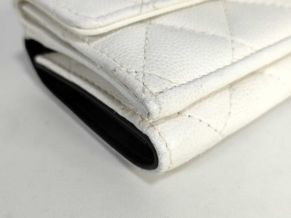 CHANEL Caviar Skin CHANEL Matelasse Compact Wallet No. 30 Caviar Skin Wallet