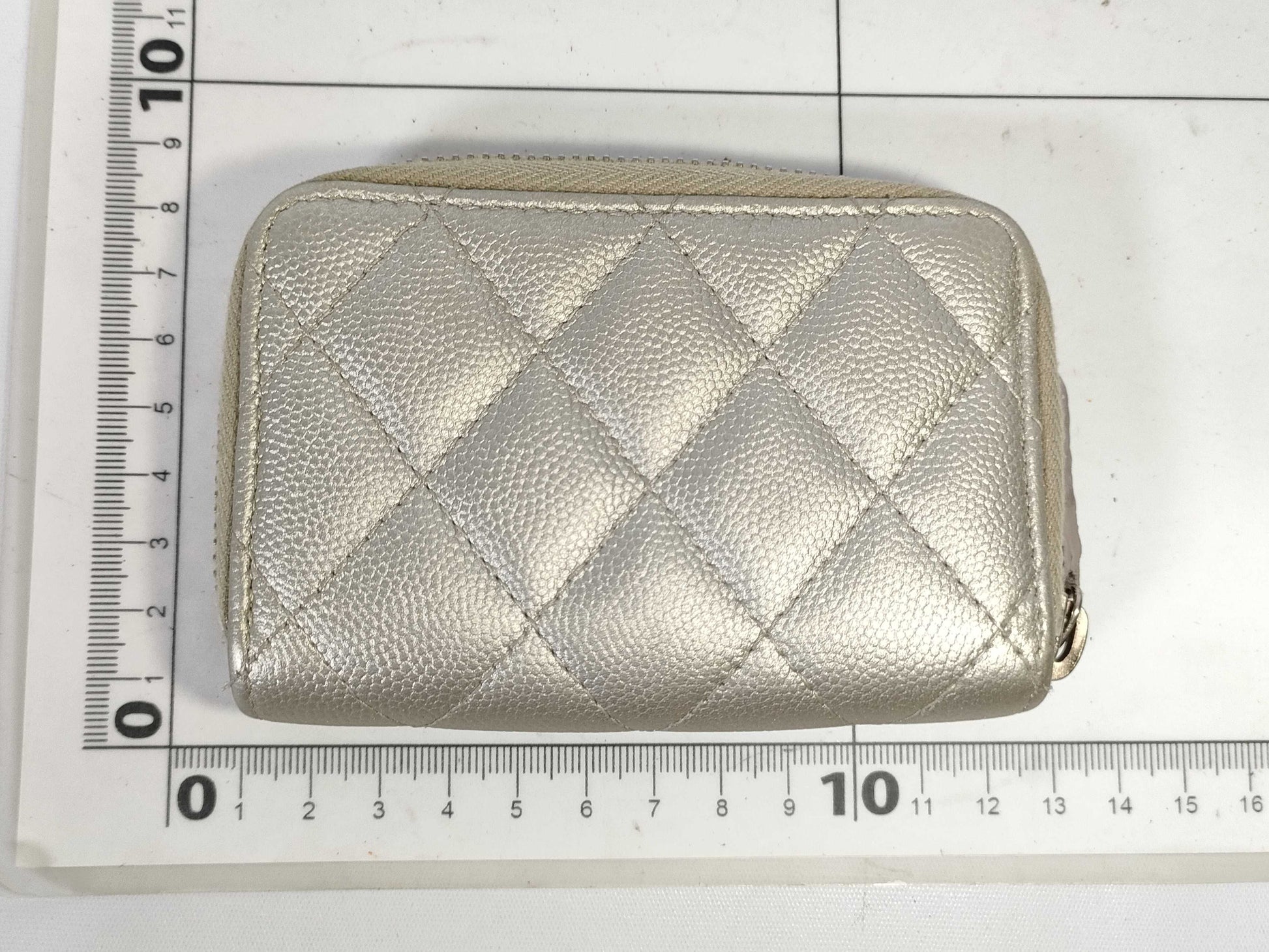 CHANEL Caviar Skin Matelasse No. 22 Coin Case/Card Case/Wallet
