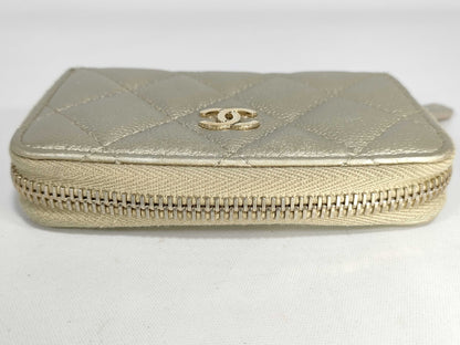 CHANEL Caviar Skin Matelasse No. 22 Coin Case/Card Case/Wallet