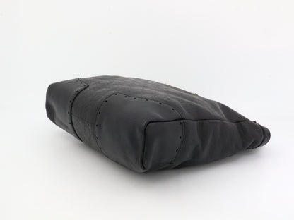 GUCCI Guccissima Horsebit Leather Black W35cm 145777 Handbag