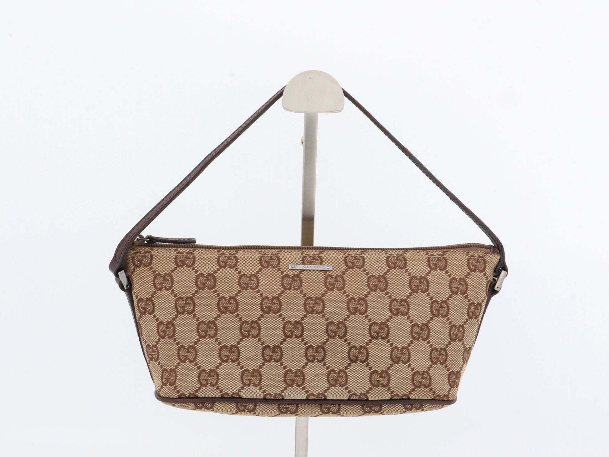 GUCCI GG Canvas Accessory Pouch Brown 07198 2123 Handbag