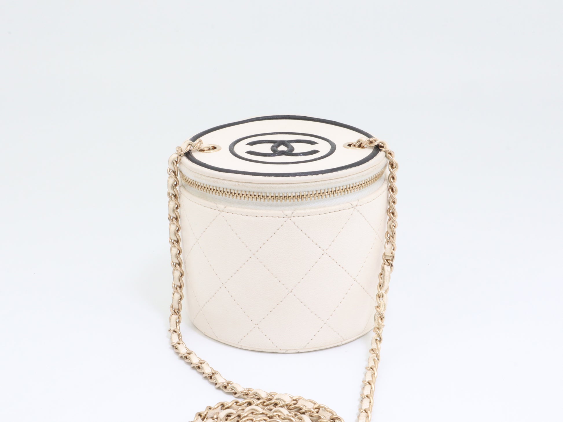 CHANEL Lambskin Matelasse Vanity Bag with Seal, Size 31, W10cm, Chain Shoulder Bag