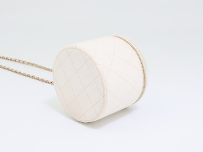 CHANEL Lambskin Matelasse Vanity Bag with Seal, Size 31, W10cm, Chain Shoulder Bag