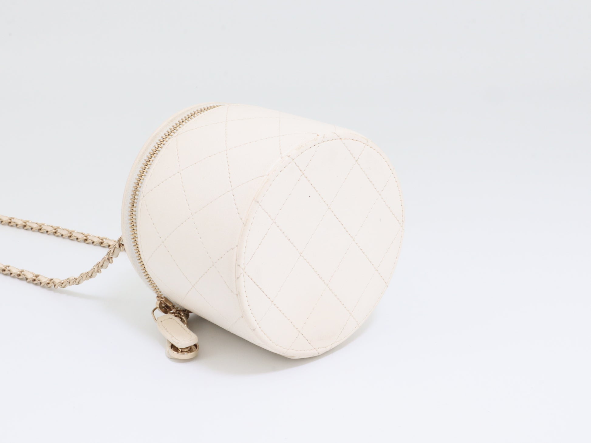 CHANEL Lambskin Matelasse Vanity Bag with Seal, Size 31, W10cm, Chain Shoulder Bag