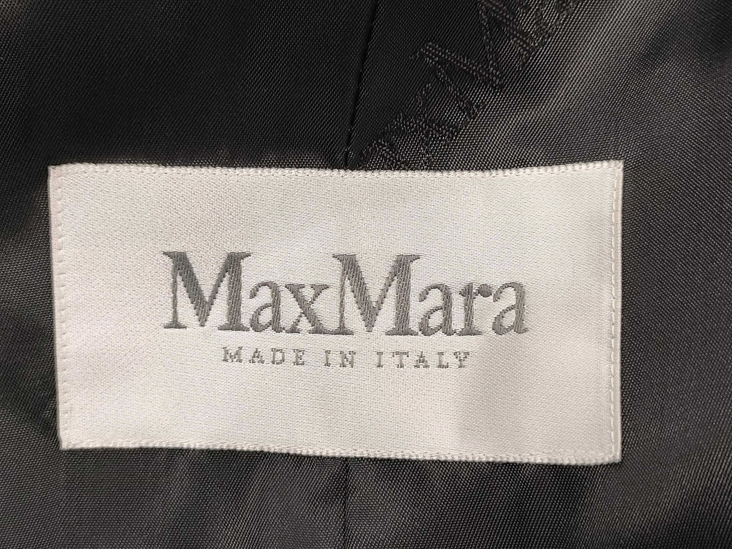  Max Mara Mink Cashmere Belted Coat with Belt, Black Cashmere, Maxi Length, Size 36 Coat