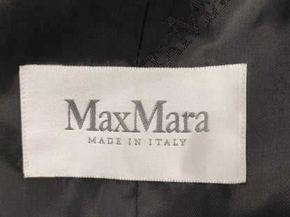  Max Mara Mink Cashmere Belted Coat with Belt, Black Cashmere, Maxi Length, Size 36 Coat