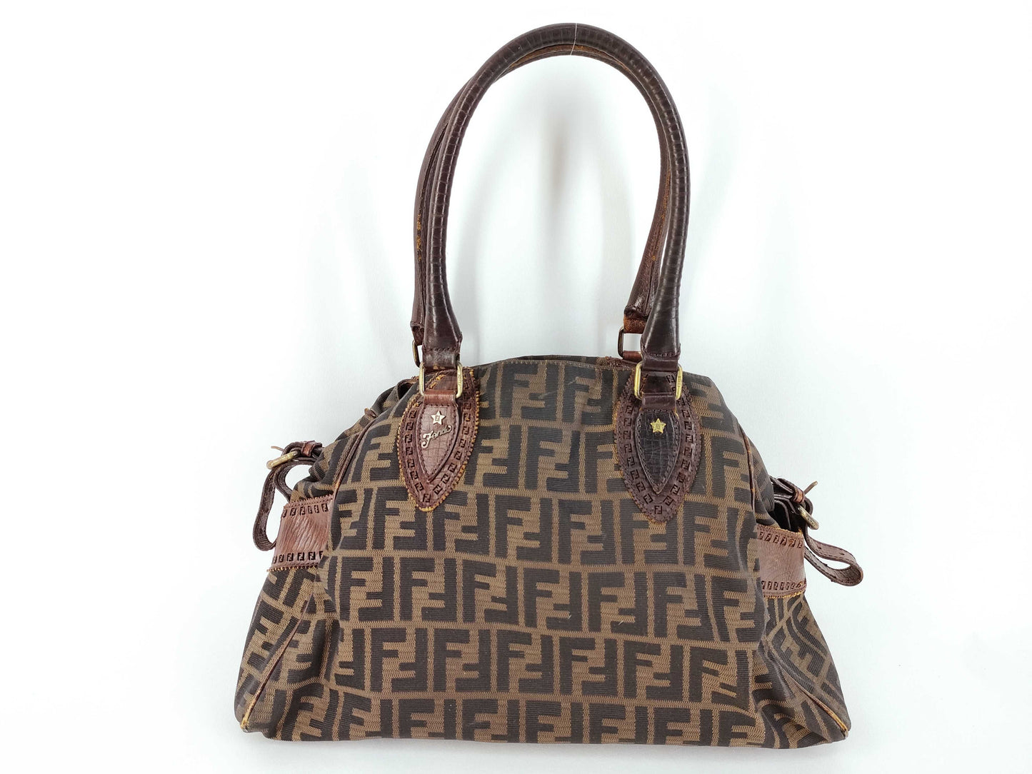 FENDI Zucca pattern Fendi Zucca handbag mini Boston bag handbag