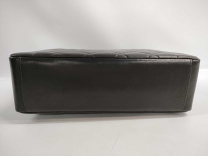 CHANEL Diana Matelasse Chain Shoulder Bag with Turnlock, Black