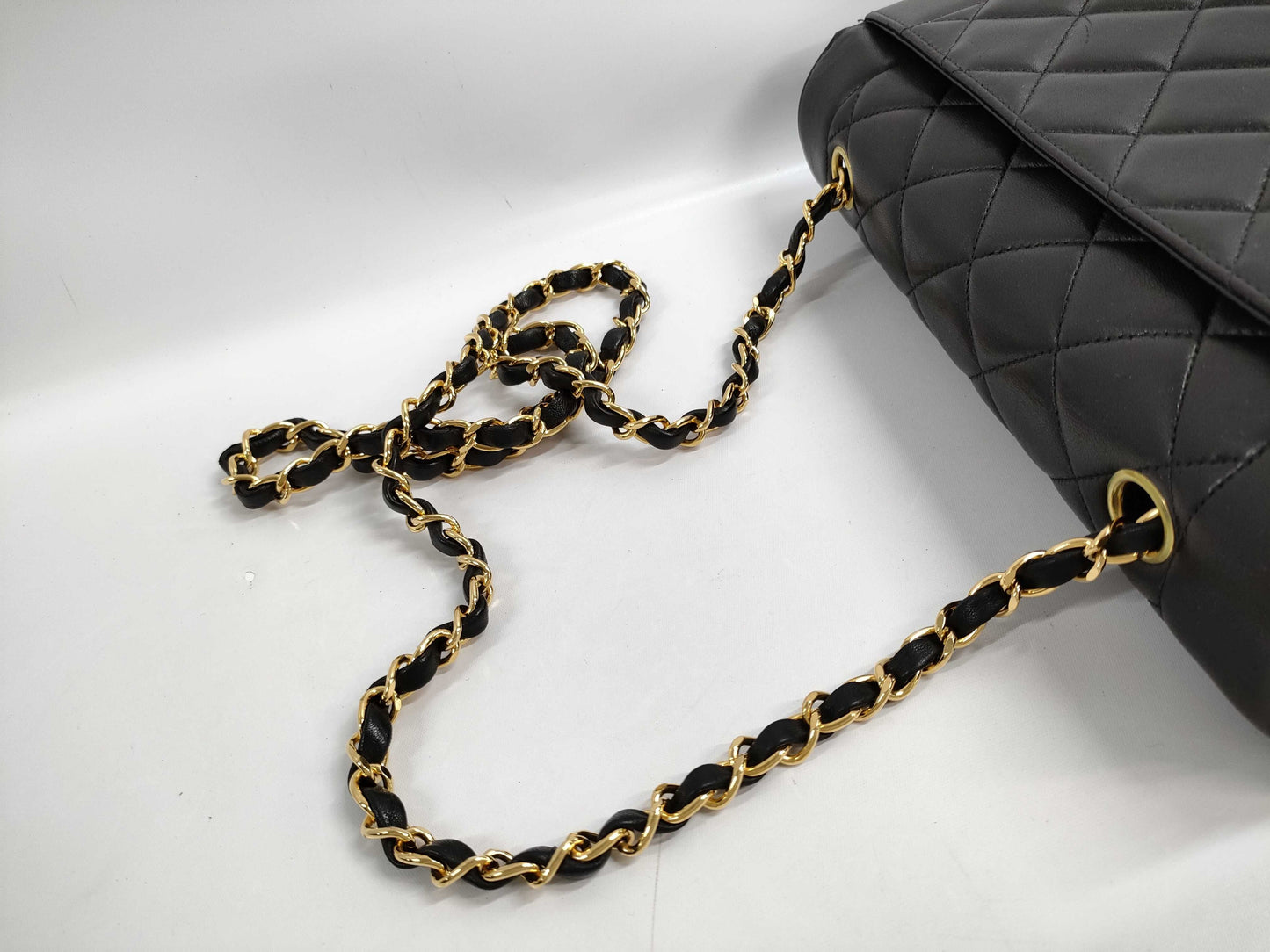 CHANEL Diana Matelasse Chain Shoulder Bag with Turnlock, Black