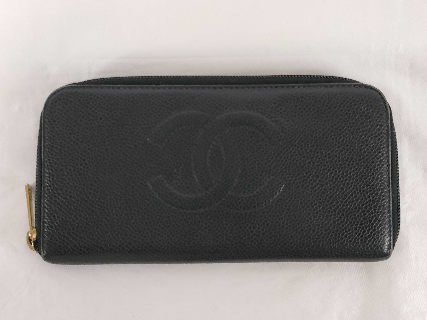 Chanel Caviar Leather Wallet with Coco Mark, Black