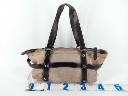 BURBERRY Handbag Tote Bag Gray Canvas Tote Bag