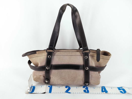 BURBERRY Handbag Tote Bag Gray Canvas Tote Bag