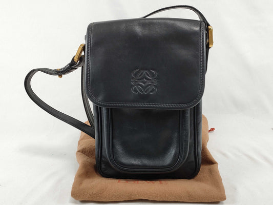LOEWE Anagram Logo Leather Shoulder Bag